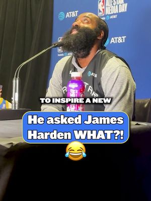 James Harden was SHOOK by this question at last year's NBA All-Star game 💀 #nbaallstar  #jamesharden  #interview 