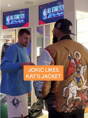 a moment for the jacket 😂 #nyknicks #karlanthonytowns #jokic #nbaallstar 