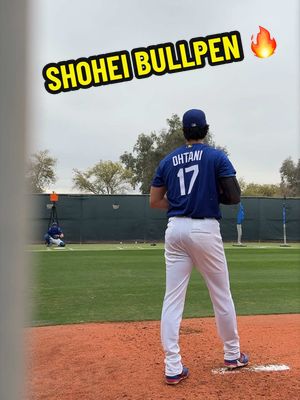 Shohei was locked in for his first bullpen of Spring Training. 🔥 #dodgers #sports #losangeles 