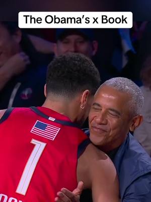 #President Barack #Obama and #DevinBooker dapped up during the #NBA All-Star Game.