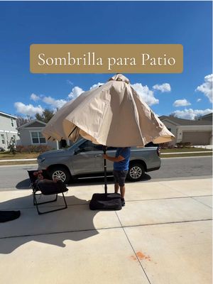 Umbrella para patio de 15ft #umbrella #tiktokshopstockup #sombrilladepatio #patioumbrella #sombrilla 