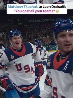 “Always the bridesmaid, Leon” 👀 Matthew Tkachuk was hurling chirps at Leon Draisaitl in Olympic action 🇺🇸🇩🇪 #Olympics #MilanoCortina2026 #winterolympics 