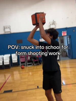 Even when the school’s closed, I gotta get in the gym to work on my form shooting drills #basketballtraining #basketballworkout #basketballshooting 