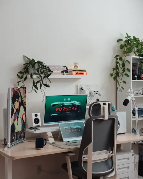 #desksetup #pcsetup #GamingSetup #homeoffice #officedecor 