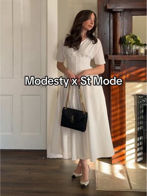 Feeling so feminine in @ST. MODE 🤍 #modesty #modestfashion #elegantdress #elegantstyle 
