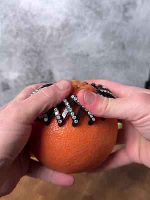 Grapefruit vs veggie topper #satisfying #asmr #fruit