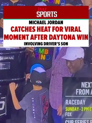 👀Michael Jordan is being criticized after what should’ve been a champagne-soaked celebration at the Daytona 500 … but instead of talking trophies, many on social media are dissecting a viral video involving MJ and Tyler Reddick's young son.