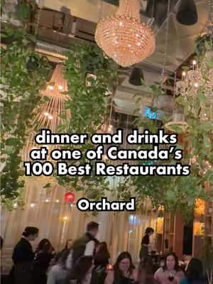 Lovely dinner and drinks in Calgary at Orchard, named on Canada’s 100 Best Restaurants List. I adore the chandeliers and hanging plants dripping down from the ceiling. Thank you Chef Jenny Kang! 🥂 MENU MUST HAVES: ✔️ Seared Potato Mochi (herb cream, lobster, prawn, ikura) ✔️ Roasted Cauliflower (miso cream, feta, parsley vin, dukkah) ✔️ Matcha Tiramisu (mascarpone, lady finger) #yycfood #yycfoodie #calgaryliving #yyc #calgary