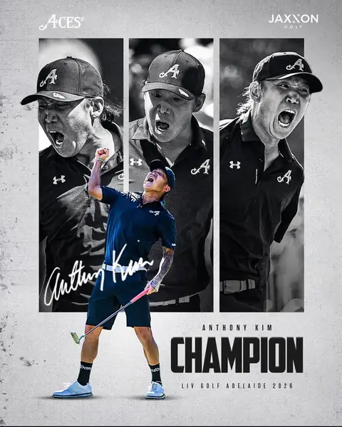 Anthony Kim takes home the LIV Golf Championship in Adelaide after a historic comeback story. “For anybody struggling, you can get through anything.”  #jaxxon #anthonykim #livgolf #jewelry #golf 