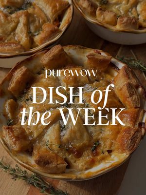 The only thing getting me through this cold — mini chicken pot pies 🥧❄️ Shop the mini pie dishes at the link in our bio. Ingredients: -4 tbsp. butter -1 yellow onion, diced -2 medium carrots, peeled & diced -6 cloves garlic, minced -1 tbsp. fresh thyme -1/4 cup flour -2.75 cups chicken stock -3/4 cup heavy cream or milk -2 large chicken breasts, cooked & shredded -1 cup frozen peas -salt & pepper to taste -1/2 tsp. garlic powder -2 sheets puff pastry, cut into small squares -egg wash -flaky salt & fresh thyme for garnish Instructions: 1. Preheat oven to 400 degrees. In a large pot melt butter then add carrots and onions and cook until softened, about 10 minutes. 2. Stir in garlic and thyme, then cook for a few minutes before mixing in flour. 3. Slowly pour in chicken broth, then add heavy cream and simmer for 4-5 minutes until thickened. 4. Stir in chicken, peas and seasonings, then remove from heat. 5. Divide into mini pie dishes, top each with puff pastry squares, brush with egg wash, then bake for 20-25 minutes or until the pastry is golden brown. 6. Garnish with flaky salt and thyme, then serve. @purewow may earn commission through links on our social. #DishOfTheWeek #ChickenPotPie #WinterRecipes #Food 