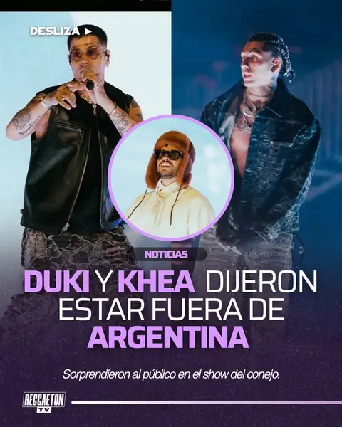 El público había descartada la idea de que #Duki o #Khea estarían presentes en el tour de #BadBunny por Argentina, ya que ambos habían publicado historias fuera del país. Sin embargo, sorprendieron al público llegando de sorpresa y dando un show inolvidable. 🔥