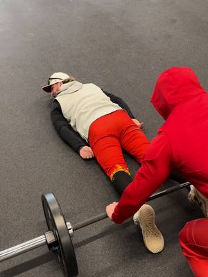 Which Banana Ball players are caked up? @showtimelacey @iamsmoke_ @Dakota McFadden @Andy Archer @Travis “Moon” Moniot @noah bridges @liamspence15 @Cpye11 @Darrien McDowell @Ben Dum III @austin_temple3 @Marshall Shill #bananaball #cakedup #barbell 