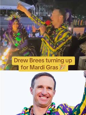 Drew Brees gives a toast at the Mardi Gras celebration in New Orleans 🥂 (via @New Orleans Saints)