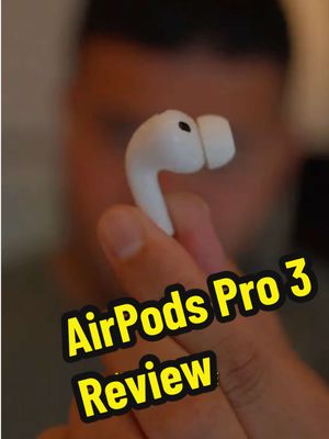 AirPods Pro 3 review in 90 seconds ⏱️. Amazing sound, killer bass, and they're comfy for hours. BUT, the controls are still a squeeze-swipe mess 🫠. What do you think of them? Let me know @apple  #AppleTech #TikTokMadeMeBuyIt #AirPods #Pro3 #Review  