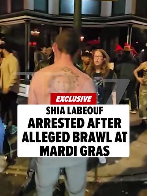 Exclusive 🚨Shia LaBeouf had a wild Mardi Gras night in New Orleans getting into a fight that ended with paramedics and him getting arrested! 😳🚑 TMZ obtained video of the aftermath, showing Shia shirtless outside a French Quarter bar, facing off with a group! More details at link in bio!