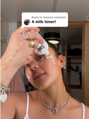 ✨glass skin✨ incoming with our NEW milky toner #theinkeylist #milkytoner #milktoner 