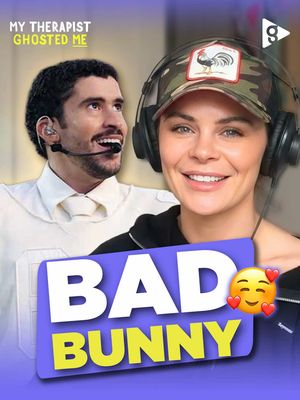 Should Joanne be willing to overlook Bad Bunny’s height? 🤔 Full episodes available now search My Therapist Ghosted Me #badbunny #SuperBowl #podcast #mtgm