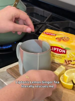 Kettle on. Studio ready. Lemon Ginger steeping 🍋🌿 Fueled by Lipton and morning productivi-tea.