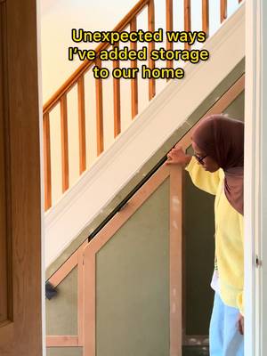 I love  squeezing every inch out of a space… so here are a few unexpected ways I’ve added storage in our home. Have you done any of these things?  #storagehacks #storagesolutions  .