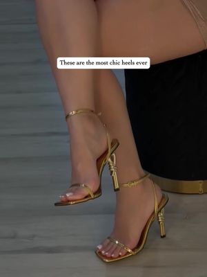 The cutest gold heels ✨👠 🔎 Ready Or Knot Heeled Sandals – Gold #FashionNova #NovaBabe #HeelsLover #Feet #shoelover 
