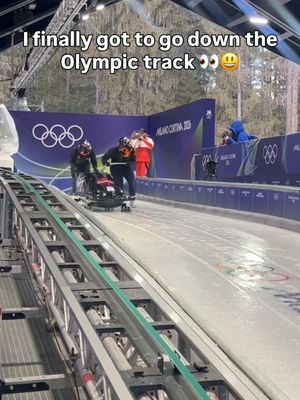 Been at the Olympics for 2 weeks now, and I finally get to do my sport!!! 😃😃 . . #bobsleigh #winterolympics #milanocortina2026 #mico #gametime 