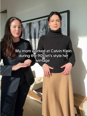 I watched Love Story and forced my queen to bring all this vintage to my apt 😅 #calvinklein #carolynbessette #90soutfit #motherdaughter 