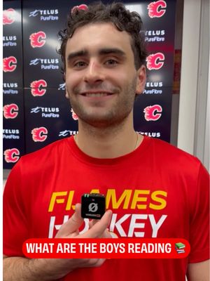 Checking in with the bookworms on the squad 📚 #calgaryflames #NHL  #books 