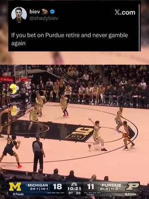 Purdue down early 😬 #fyp #cbb #collegebasketball #michigan #purdue 