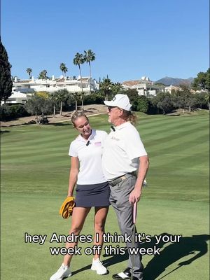 New caddie for Miguel Ángel Jiménez? 👀 Amy Boulden on the bag at Aloha Golf Club ahead of the Staysure Marbella Legends ⛳🤝 Would would you trust with the yardage? 👇 #StaysureLegendsTour #StaysureMarbellaLegends #Golf #LegendsTour