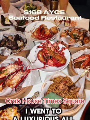 Crab House Times Square offers unforgettable experiences for any occasion. Seafood on the next level in a luxurious and elegant setting.   Premium Seafood AYCE price: $168 per person Crab House Times Square: 218 W 40th Street New York, NY 10018 There’s even an Birthday Meal offer: The birthday person eats free with a group of 4 or more adults this offer is only available on any Tuesday during your birthday month. For the birthday offer, it also works within one day of your actual birthday (i.e day before, day of, and day after). @Crab House Times Square  #premiumseafood #ayce #nycfoodie #nyceats #nycrestaurant 