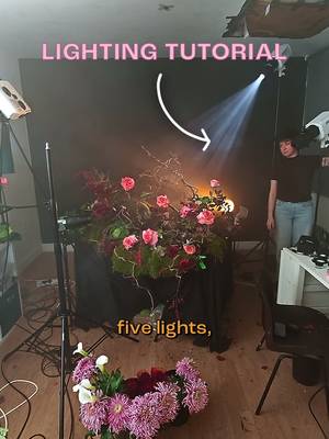 Every lighting setup is built in layers. @Stormy Pyeatte Here's how this one evolved: 💙 Blue wash: Established the base atmosphere and colour palette (Ray 360c) 🌹 Rose spotlight: Created focal point and contrast within the blue (60xs) 💡Two spotlights (BG to FG): Added sparkly dappled light that reveals depth. (x2 Spotlight SE on 150c) 💛 Yellow atmospheric: Brought warmth to the background, enhanced the roses' natural pink  (300c) 📽️ Projection: Animated light that hypnotises the eye, looping it around the composition. #lighting #cinematic #setup #floral #tutorial
