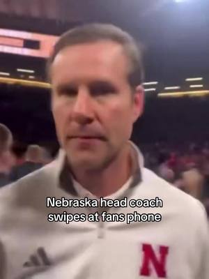 Nebraska head coach Fred Hoiberg wasn’t happy when an Iowa fan stormed the court. #cbb #collegebaketball #iowa #nebraska 