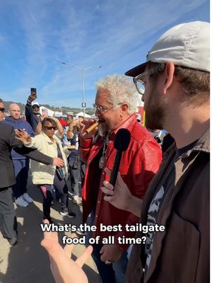 Best tailgate food of all time? #guyfieri #tailgate #streetinterview 