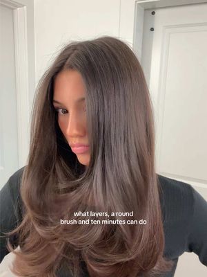 layers changed my life #hair #longlayers #haircutinspo #blowout 