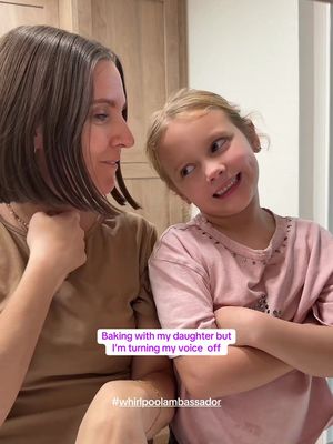 Voices off. Hands signing. Brownies baking.  #ad Making neighbor treats with our @Whirlpool . Air Baking gives even results on every rack, so every batch is just as sweet as the reason behind it.  #WhirlpoolAmbassador #baking #motherdaughter #asl