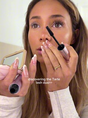 🚨NEW MASCARA ROUTINE!!  this is insane (& half off right now with a free curler) #tartelashprimer #tartelashcocktail #tartemakeup #makeup #tartetubingmascara 