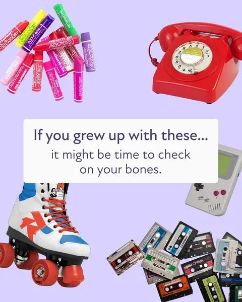 Your bones go through more than you think after menopause. 🦴 Learn more about how to keep them strong and supported by reading our free Symptoms Journal. Comment “Symptoms Journal” and we’ll message you the link! 💜 #bonehealth #osteoporosis #menopausehealth #healthyaging #nostalgia 