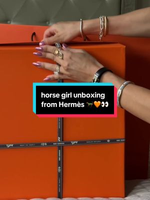 for a very specific audience to appreciate 🐎 💅🏼🧡 #equestrian #hermes #unboxing #showjumping #equestrianstyle 