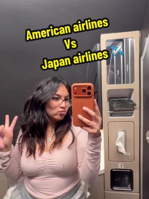 Should you take American Airlines or Japan airlines? To Japan 🥰🇯🇵 #flight #flights #americanairlines #japanairlines 