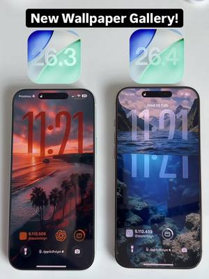 To save you some extra storage, Apple’s Wallpaper Gallery has been updated. It’s cleaner and now you can download your favourite wallpapers and forget about the rest. Please note that iOS 26.4 is in Developer Beta. It’s not yet publicly available and may contain bugs. #ios264 #ios26wallpapers #ios26 #iosupdate #iphone17pro 