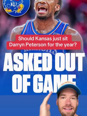 Darryn Peterson checked himself out of YET ANOTHER game, what is the deal?! #darrynpeterson #collegebasketball #collegehoops #kansasbasketball #nbadraft 
