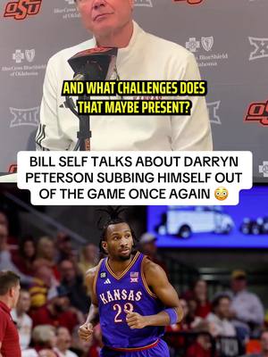 Even Bill Self is perplexed by the Darryn Peterson situation 😅 (🎥: JordanGuskey/X) #foryoupage #collegebasketball #darrynpeterson #kansas #kansasjayhawks 