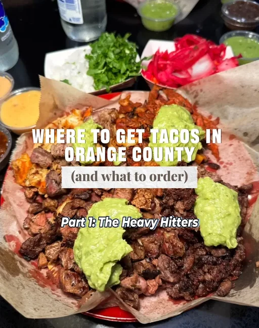 🌮 Orange County Taco Guide 🌮  Part 1: The Heavy Hitters Here are the heavy hitters I’ve covered so far + exactly what I order at each. Spots with 3+ locations (not just in OC) and for good reason. This isn’t every great taco in OC, just the heavy hitters that have built something real. More categories coming soon 👀 📍 @TACOS LOS CHOLOS  Anaheim • Fullerton • Huntington Beach • Santa Ana 📍 @Navarro’s Taqueria  Santa Ana • Westminster • Fullerton 📍 @Angel Tijuana Tacos 🌮  Santa Ana • Anaheim 📍 @Taqueria El Poblano  Anaheim (re-opening soon) 📍 @taconazo  La Habra • Santa Ana 📍 @tacomasataqueria  Cypress • Brea #tacos #ocfoodie #ocfood #ocrestaurants #orangecounty