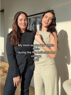 She just keeps blessing my closet 😅 #calvinklein #90soutfit #motherdaughter #carolynbessette 