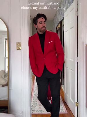 my husband picks out my outfit for a party (theme: red hot ❤️) did he chose correctly?