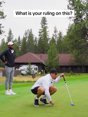 How are you ruling this in a scramble match? #golf #golfer #devinbooker 