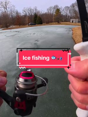Fishing on THIN ICE 🐟🎣 #fishing 