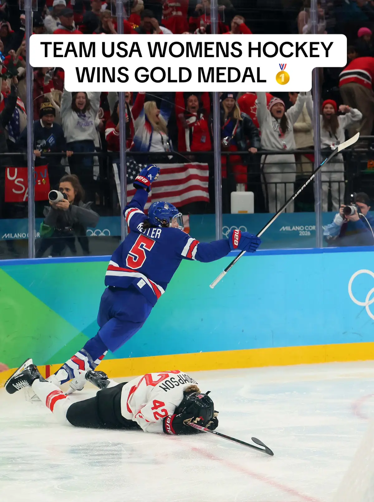 MEGAN KELLER WITH THE GOLDEN GOAL IN OVERTIME TO SECURE GOLD FOR TEAM USA 🇺🇸🥇 #hockey #olympics #usa #canada 