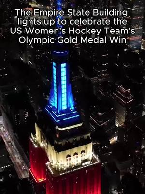 The #empirestatebuilding shines in red, white, and blue to celebrate the U.S. Women’s Hockey Team’s Olympic gold medal win. 🏒   @Team USA defeated Canada 2–1 in overtime at the 2026 Milan Cortina Games — bringing home its first gold since 2018.   Text CONNECT to 274-16 for real-time lighting updates. @USA Hockey @Hilary Knight @Olympics #newyork #nyc #olympics #teamusa 