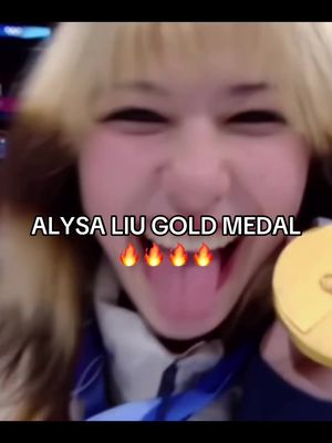 ALYSA LIU WON GOLD FOR WOMENS FIGURE SKATING 🤩 #alysaliu #olympics #giftok #figureskating 